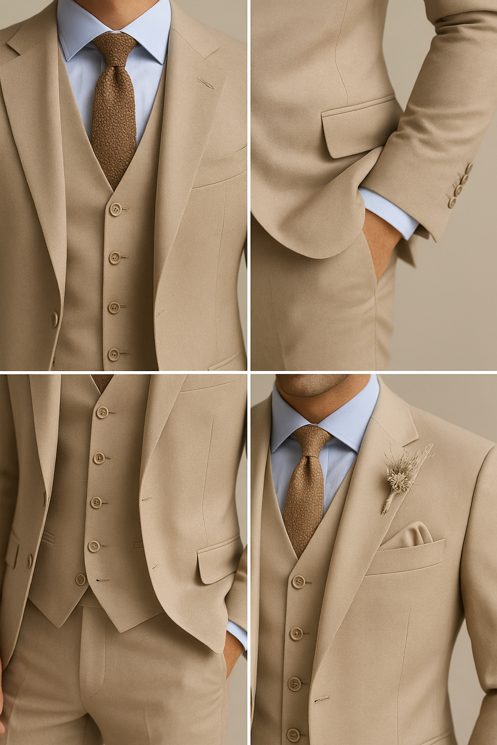 Modern tredelad kostym med slim fit