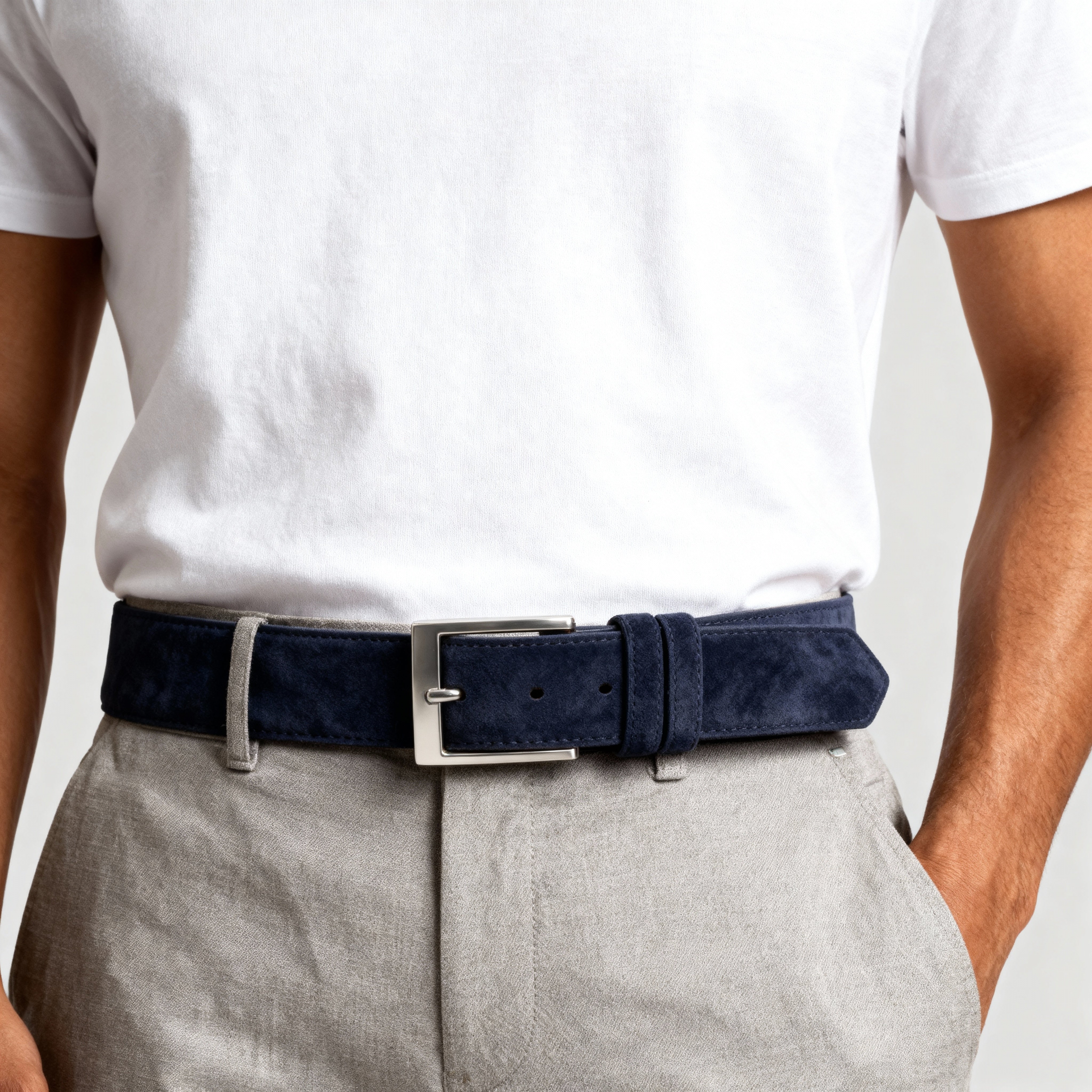 Elegant bälte i mocka