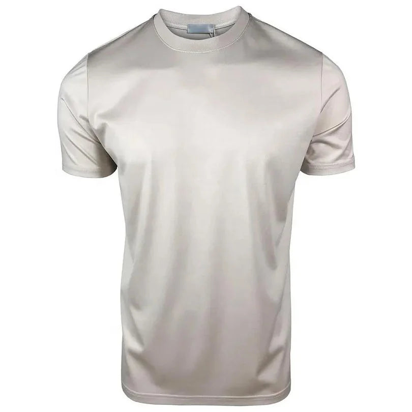 Mjuk T-shirt Rund Hals Andningsbar Slim Fit 5