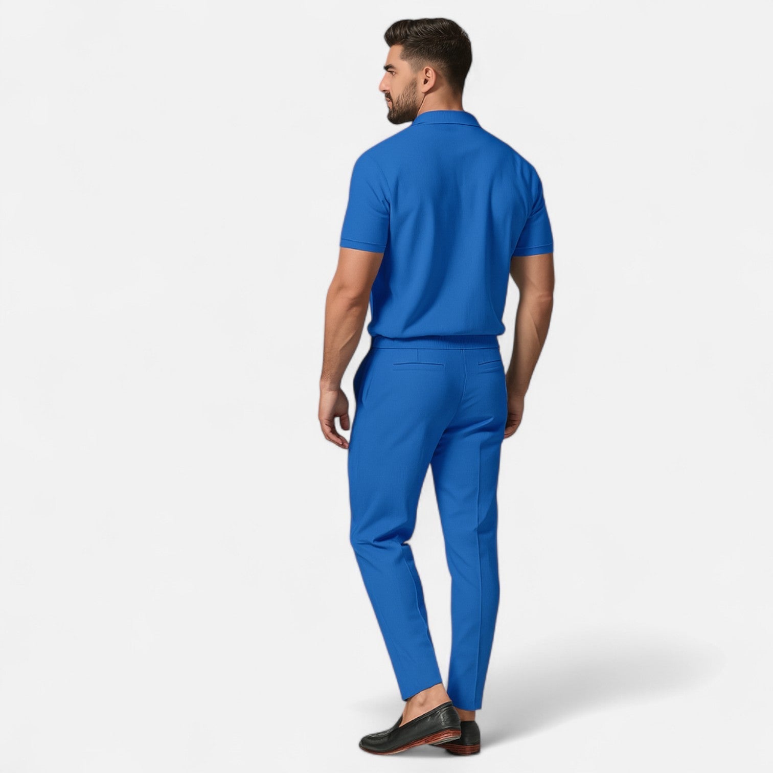 Herrset med klassisk krage och skräddad komfort