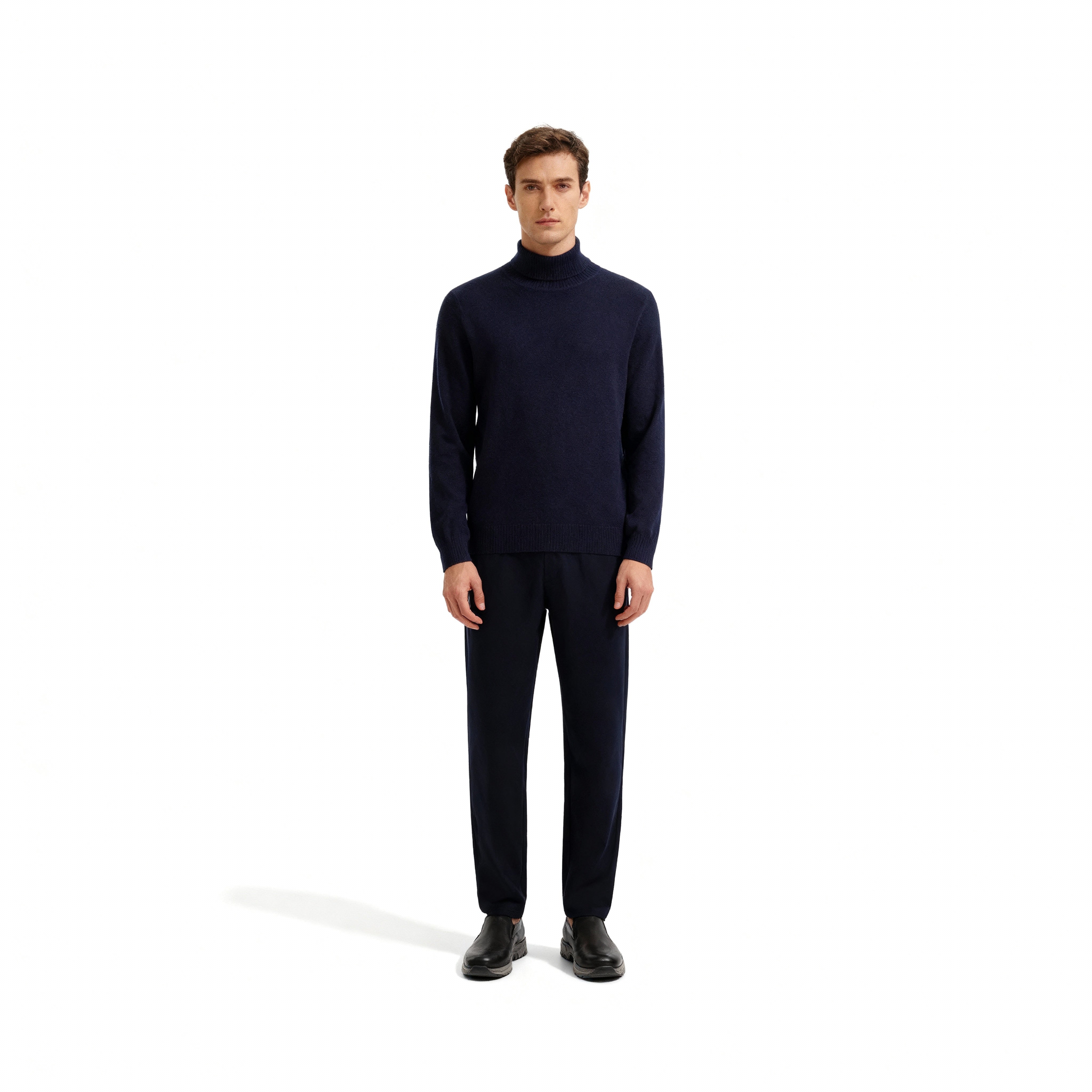 Stickad polo med värmande passform