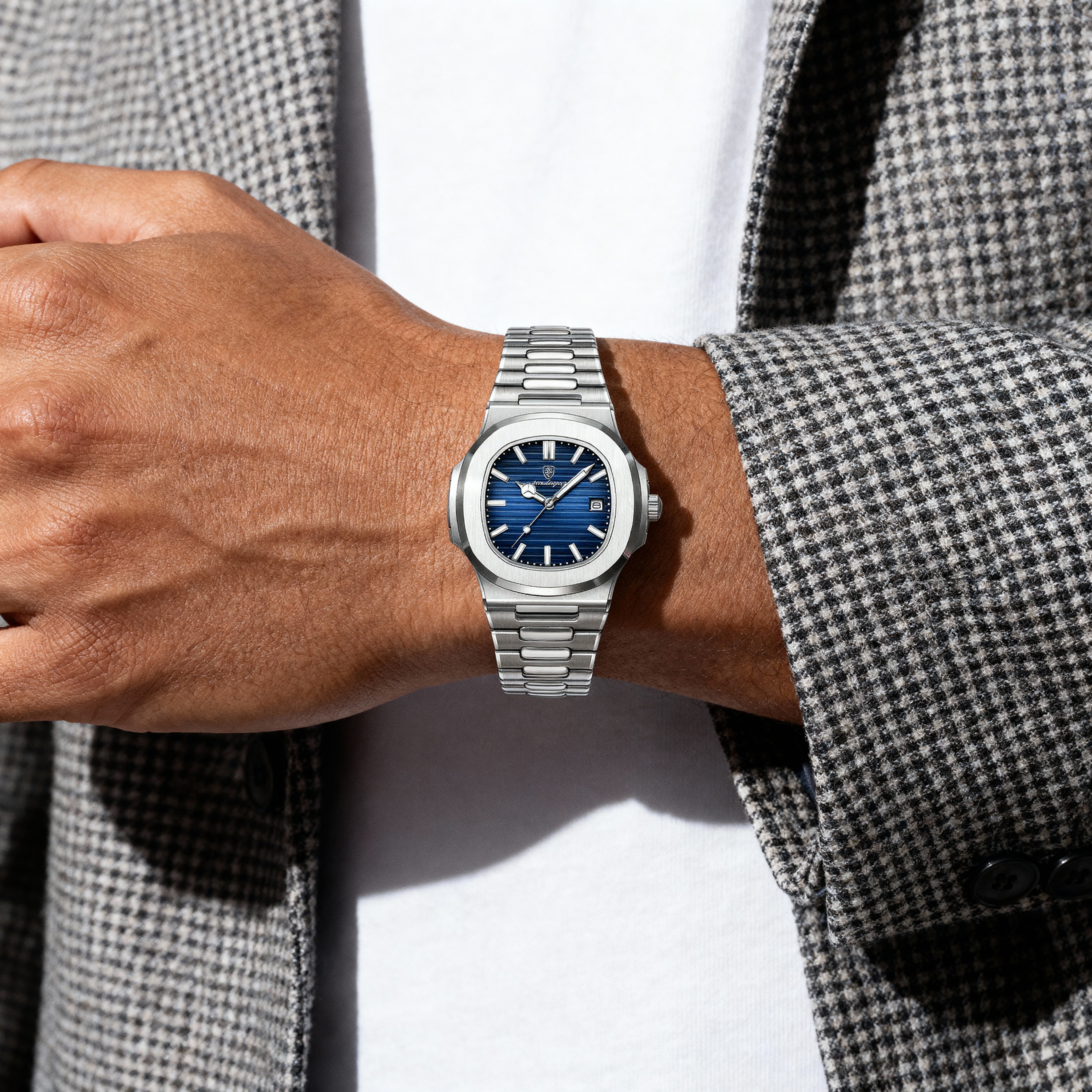 Klassisk klocka med stållänk