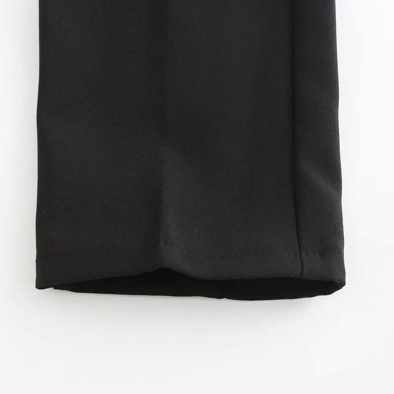 Klassiska stretchbyxor med polerad look