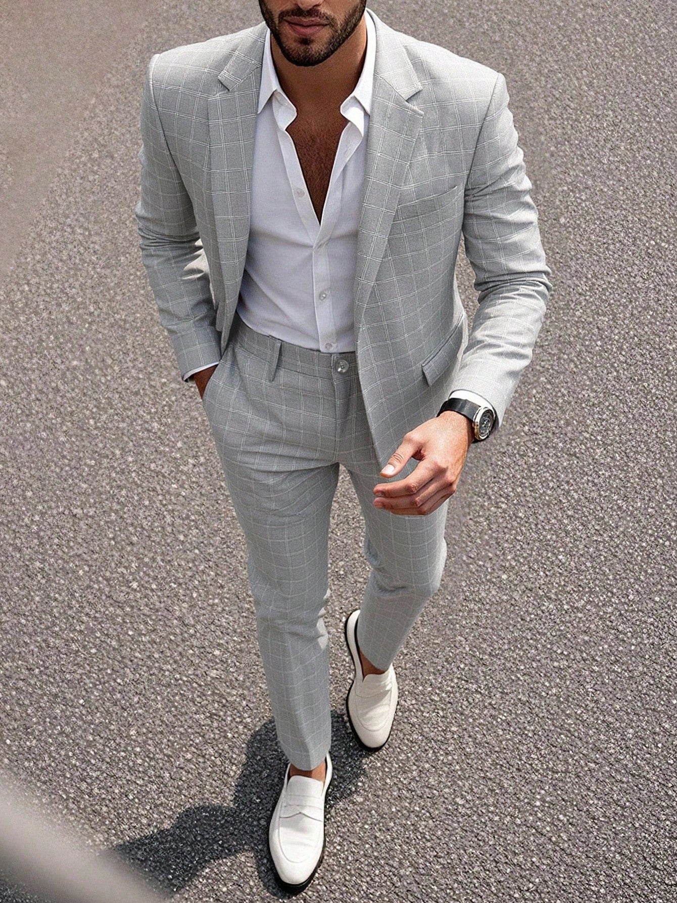 Modern tvådelad kostym