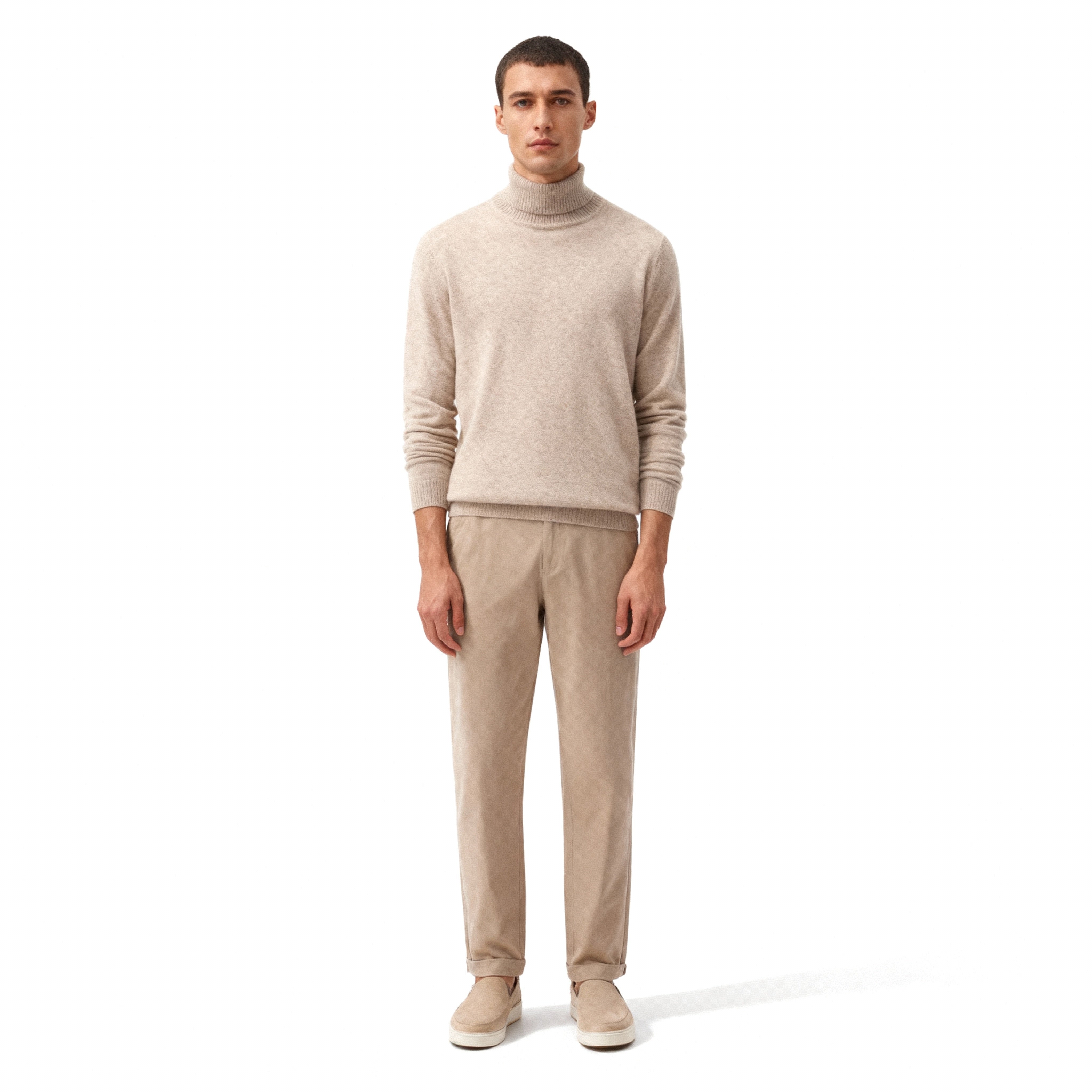 Stickad polo med värmande passform