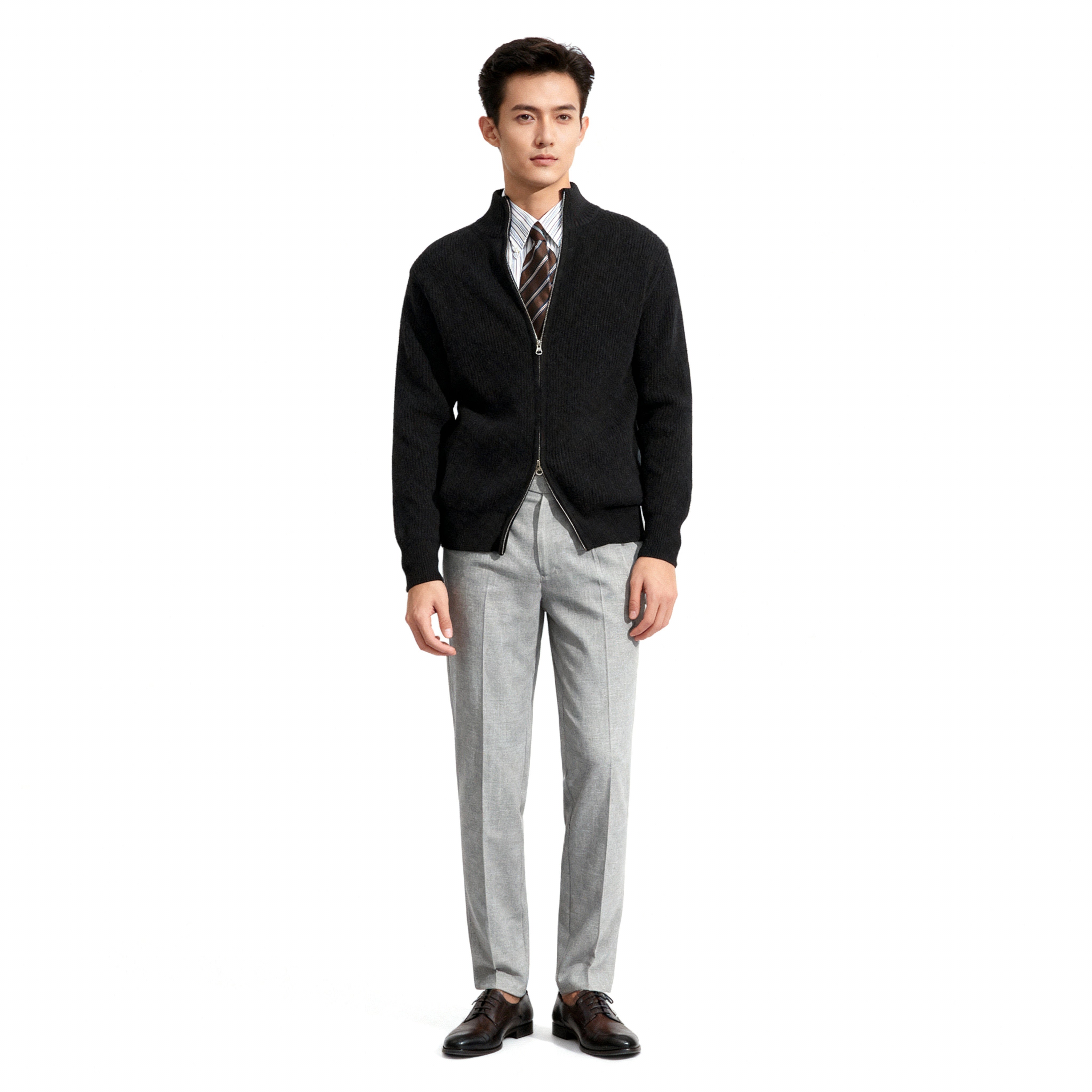 Elegant stickad kofta med mjuk textur