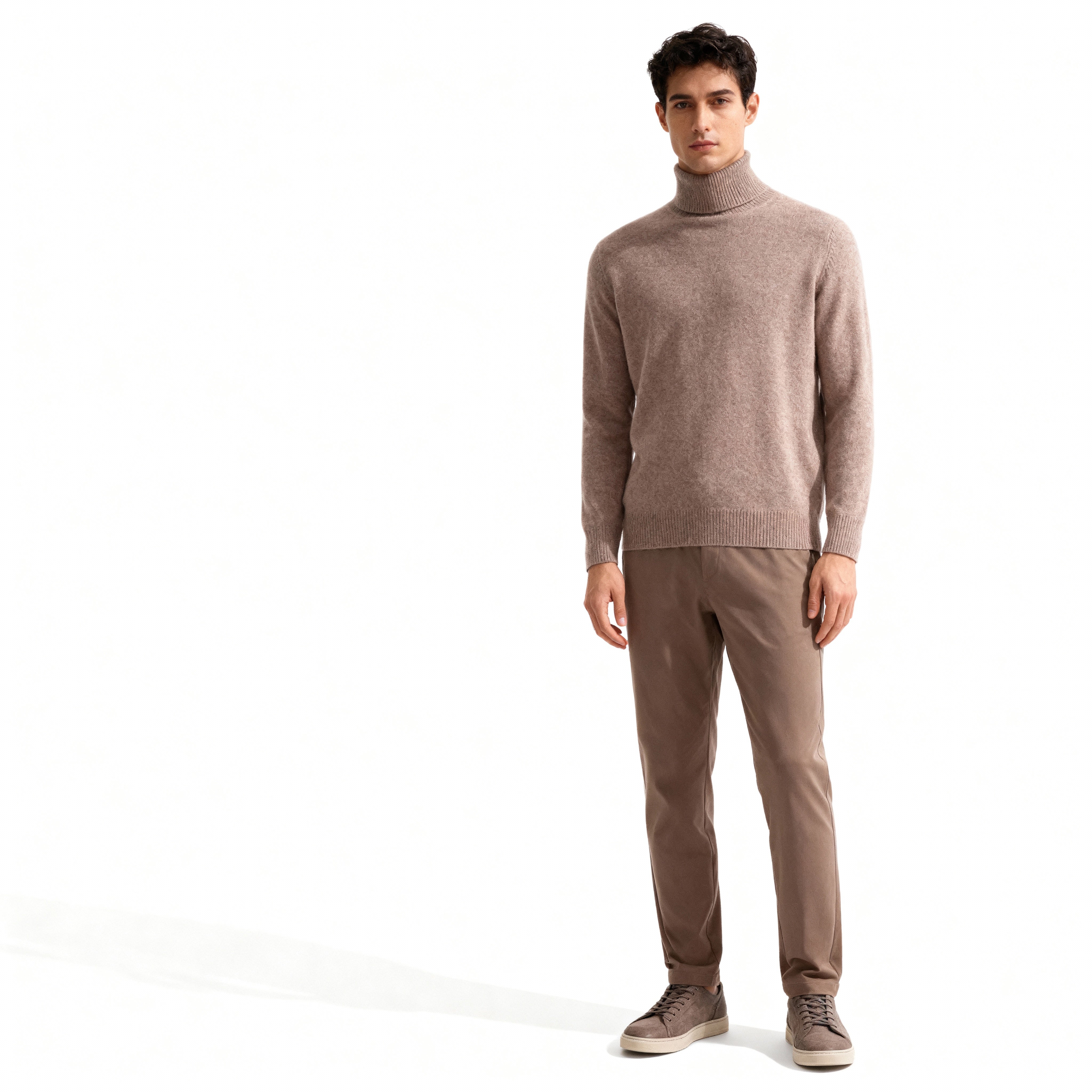 Stickad polo med värmande passform